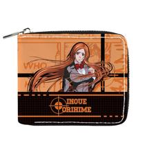 Bolsa de moedas Wallet Bleach Anime em couro com duas dobras unissex