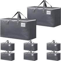 Bolsa de movimento BlissTotes grande com zíperes e alças, 93 litros, pacote com 8 Bolsa de movimento BlissTotes grande com zíperes e alças, 93 litros, pacote com 8