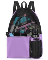 Bolsa de natação BROTOU 47x40cm Wet Pocket Mesh Mochila roxa