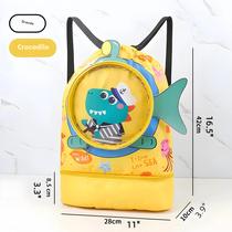 Bolsa de Natação Infantil à Prova d'Água com Grande Capacidade e Divisórias para Seco e Molhado