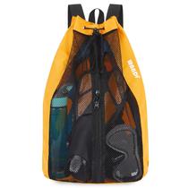 Bolsa de natação WANDF Mochila de malha com cordão para nadar em laranja Bolsa de natação WANDF Mochila de malha com cordão para nadar em laranja