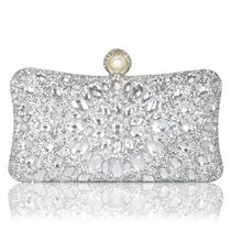 Bolsa de noite Beaguful Sparkly Rhinestone Clutch Silver Women Bolsa de noite Beaguful Sparkly Rhinestone Clutch Silver Women