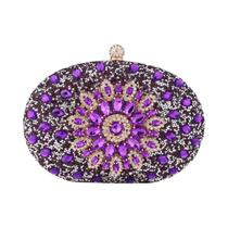 Bolsa De Noite Com Strass De Diamante, Clutch De Metal Com Corrente, Bolsa De Ombro Para Mulheres,