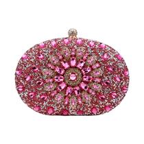 Bolsa De Noite Com Strass De Diamante, Clutch De Metal Com Corrente, Bolsa De Ombro Para Mulheres,