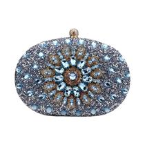 Bolsa De Noite Com Strass De Diamante, Clutch De Metal Com Corrente, Bolsa De Ombro Para Mulheres,