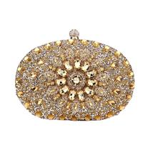 Bolsa De Noite Com Strass De Diamante, Clutch Metálica Com Corrente, Bolsa De Ombro Para Mulheres,