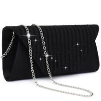Bolsa de noite Dasein, bolsa de casamento, bolsa de festa para mulheres, preta Bolsa de noite Dasein, bolsa de casamento, bolsa de festa para mulheres, preta