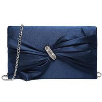 Bolsa de noite Dasein Elegant Satin Bow Lap com strass Bolsa de noite Dasein Elegant Satin Bow Lap com strass