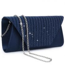 Bolsa de noite Dasein Glitter Rhinestone Wedding Envelope Navy
