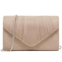 Bolsa de noite Dasein Pleated Envelope Clutch Handbag Velvet
