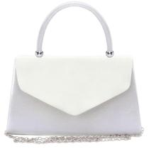 Bolsa de noite Dasein Women Party Clutch Bolsa de casamento branca