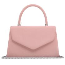 Bolsa de noite Dasein Women Party Clutches Wedding Velvet, rosa