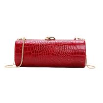 Bolsa de noite e bolsa tiracolo WIGUYUN com estampa de crocodilo vermelha Bolsa de noite e bolsa tiracolo WIGUYUN com estampa de crocodilo vermelha