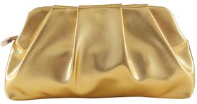 Bolsa de noite FanChris Ruched Clutch Purse Crossbody Gold Bolsa de noite FanChris Ruched Clutch Purse Crossbody Gold