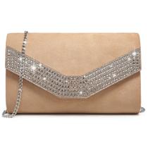 Bolsa de noite feminina Dasein Formal Party Clutch Wedding Camel