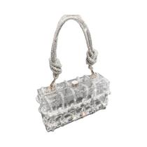 Bolsa de Noite Luxo com Strass Prateado - Bolsa de Festa para Mulheres Bolsa de Noite Luxo com Strass Prateado - Bolsa de Festa para Mulheres