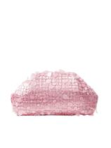 Bolsa de noite QWINEE Dumpling Clutch Purse feminina de couro PU rosa Bolsa de noite QWINEE Dumpling Clutch Purse feminina de couro PU rosa