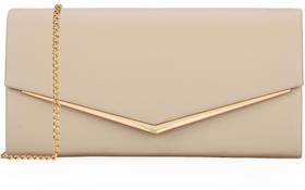 Bolsa de noite Venoline Vegan Leather Envelope Clutch Nude
