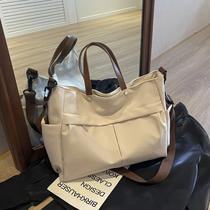 Bolsa De Nylon De Ombro Feminina Com Duas Bolsas De Viagem De Grande Capacidade