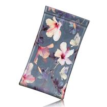 Bolsa de óculos Fintie Blooming Hibiscus Vegan Leather Bolsa de óculos Fintie Blooming Hibiscus Vegan Leather