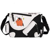Bolsa de ombro Anime Chainsaws Pochita Canvas para homens