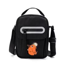 Bolsa de ombro Anime Chainsaws Pochita Canvas para homens
