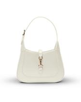 Bolsa de ombro Apryl Top Handle em material vegano branca para mulheres