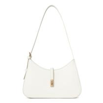 Bolsa de ombro CLUCI para mulheres em material vegano branco