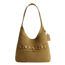 Bolsa de Ombro Coach Brooklyn 29 cm Palha Couro Bolsa de Ombro Coach Brooklyn 29 cm Palha Couro