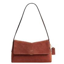 Bolsa de Ombro Coach Chelsea em Camurça e Couro 30 cm Bolsa de Ombro Coach Chelsea em Camurça e Couro 30 cm
