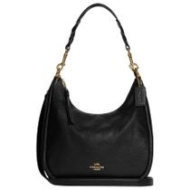 Bolsa de ombro Coach Jules Hobo em couro preto para mulheres