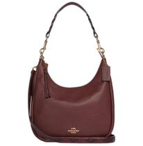 Bolsa de ombro Coach Jules Hobo Wine Multi Refined Leather