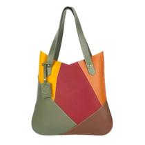 Bolsa de Ombro Couro Legítimo Modelo Maria Elegante Modelo:Colorida Bolsa de Ombro Couro Legítimo Modelo Maria Elegante Modelo:Colorida