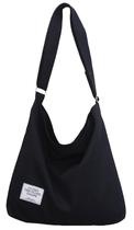 Bolsa de ombro Covelin Retro Canvas preta