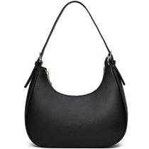 Bolsa de ombro CROJUYI Small Crescent para mulheres Black Vegan