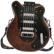 Bolsa de ombro crossbody em couro PU em forma de marrom