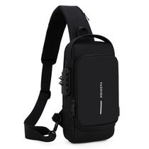 Bolsa De Ombro Crossbody Multifunções Viagem Sling - Black