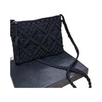 Bolsa De Ombro De Algodão Artesanal Boho Chic Para Mulheres Com Zíper E Franja Para Praia E Passeios Bolsa De Ombro De Algodão Artesanal Boho Chic Para Mulheres Com Zíper E Franja Para Praia E Passeios
