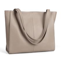Bolsa de ombro de couro befen para mulheres taupe