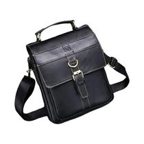 Bolsa De Ombro De Couro De Grande Capacidade Masculina Retro Negócios Crossbody Moda Casual Jovem