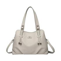 Bolsa De Ombro De Couro Macio Luxuosa Para Mulheres, Bolsa Transversal Designer De 3 Camadas, Moda