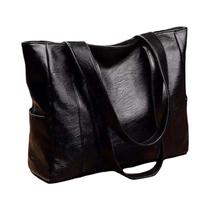 Bolsa de ombro de couro macio para mulheres, sacola de grande capacidade, presente feminino, 2024 - NONE