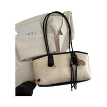 Bolsa De Ombro De Couro PU De Grande Capacidade, Tendência Y2K, Simples, Cor Sólida, Bolsa Tote