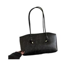 Bolsa De Ombro De Couro PU De Grande Capacidade, Tendência Y2K, Simples, Cor Sólida, Bolsa Tote
