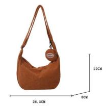 Bolsa de ombro de grande capacidade com estilo acompanha um pequeno porta moedas