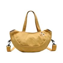 Bolsa de Ombro de Lona com Desenho de Frutas - Bolsa Transversal