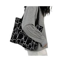 Bolsa De Ombro De Lona Com Estampa De Gato Para Meninas E Mulheres, Moda Casual, Bolsa De Compras Bolsa De Ombro De Lona Com Estampa De Gato Para Meninas E Mulheres, Moda Casual, Bolsa De Compras
