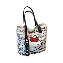Bolsa De Ombro De Lona Sanrio Hello Kitty De Grande Capacidade, Bolsa Casual Multifuncional,