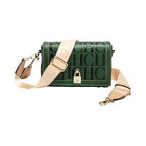 Bolsa De Ombro De Luxo Feminina Com Fivela De Metal, Cor Sólida, Modelo Impresso 2025