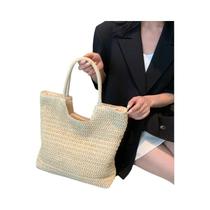 Bolsa De Ombro De Palha Grande Para Mulheres, Feita À Mão, Bolsa De Vime Para Viagem De Verão Na